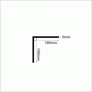 100mm PVC Right Angle - from Stock Plastic Extrusions