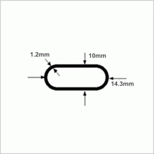 12.5mm Oval Rigid Tube - PVC - from Stock Plastic Extrusions