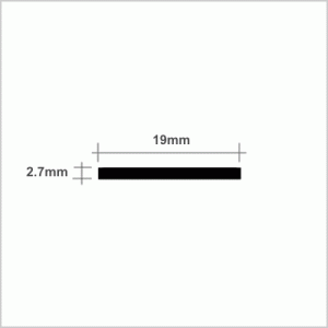 19mm Flat Bar - PVC - from Stock Plastic Extrusions