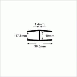 19mm PVC H Section - from Stock Plastic Extrusions