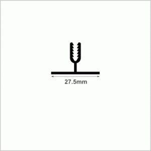 27.5mm 2pt H base xlarge - PVC - from Stock Plastic Extrusions