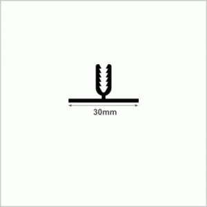 30mm 2pt H base large - PVC - from Stock Plastic Extrusions