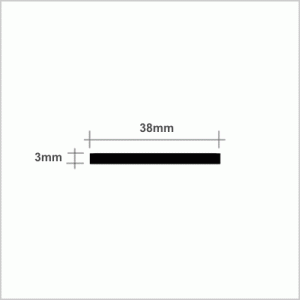 38mm Flat Bar - PVC - from Stock Plastic Extrusions