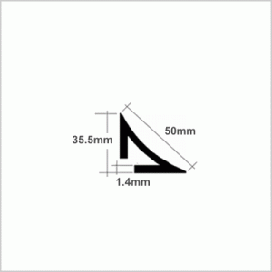 50mm Scotia - PVC - from Stock Plastic Extrusions