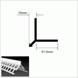 10mm Render Corner Bead for Render and Plaster Beading from Stock Plastic Extrusions